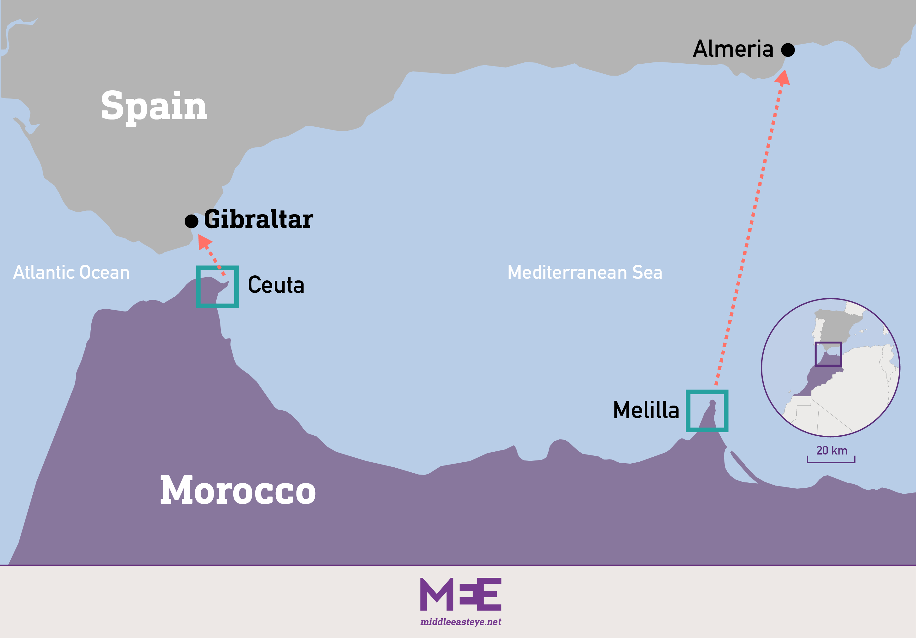 Migrant Morocco-Spain route