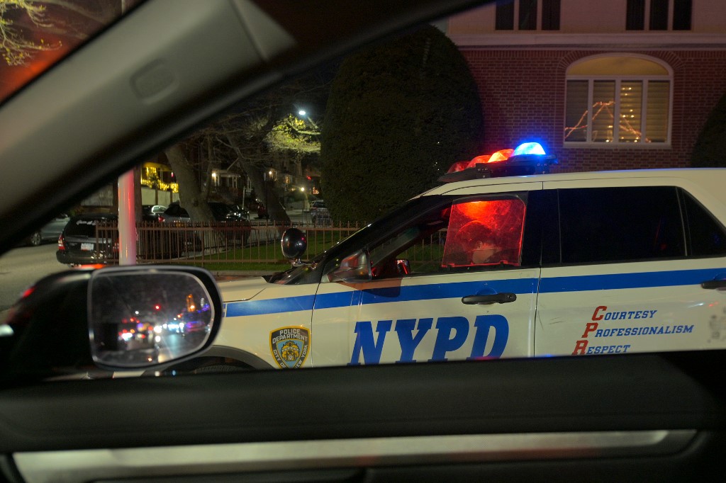 An NYPD vehicle is pictured in Brooklyn, New York, on 6 December (AFP)
