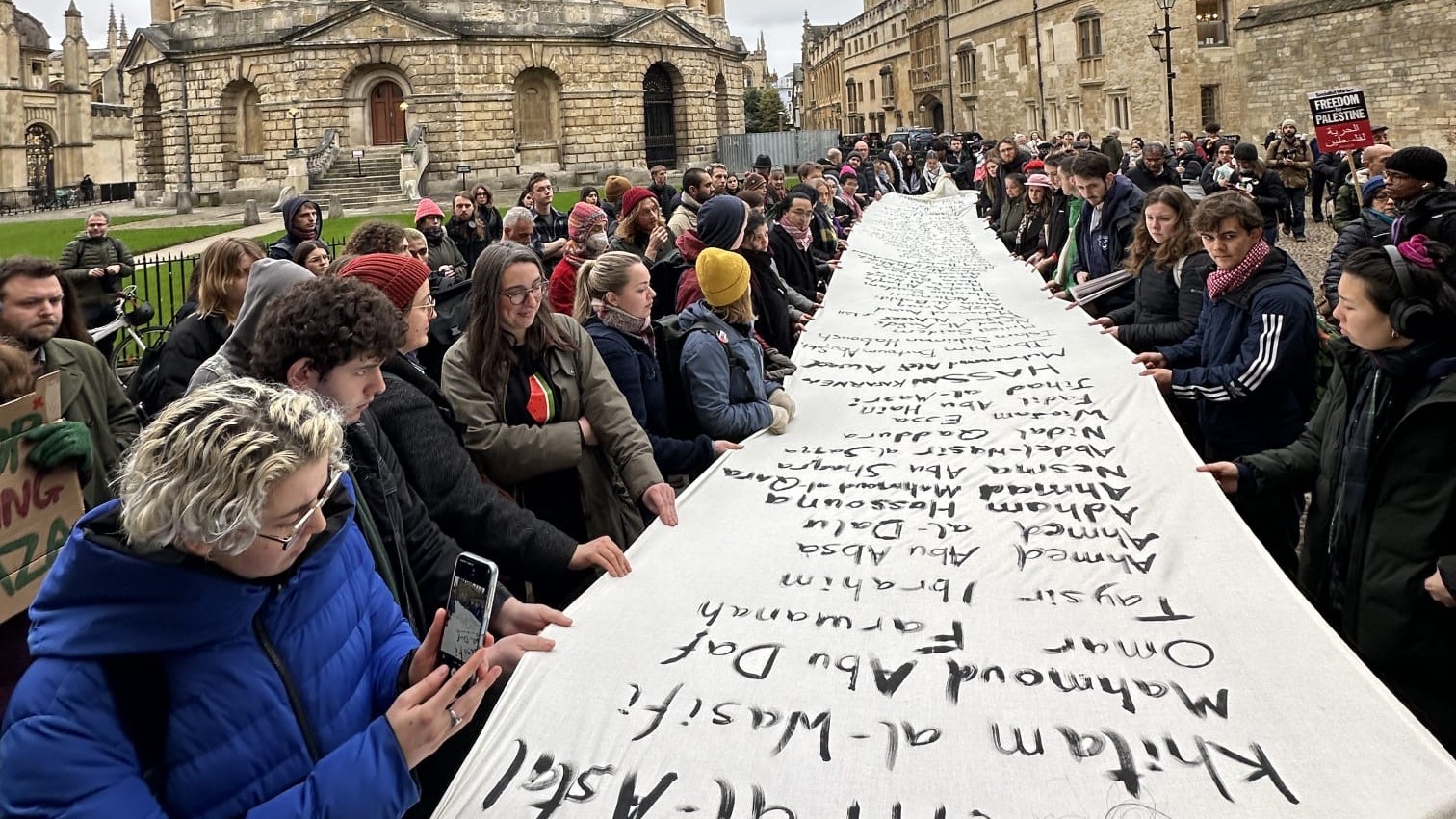 Oxford university Gaza protest 7 February 2024 