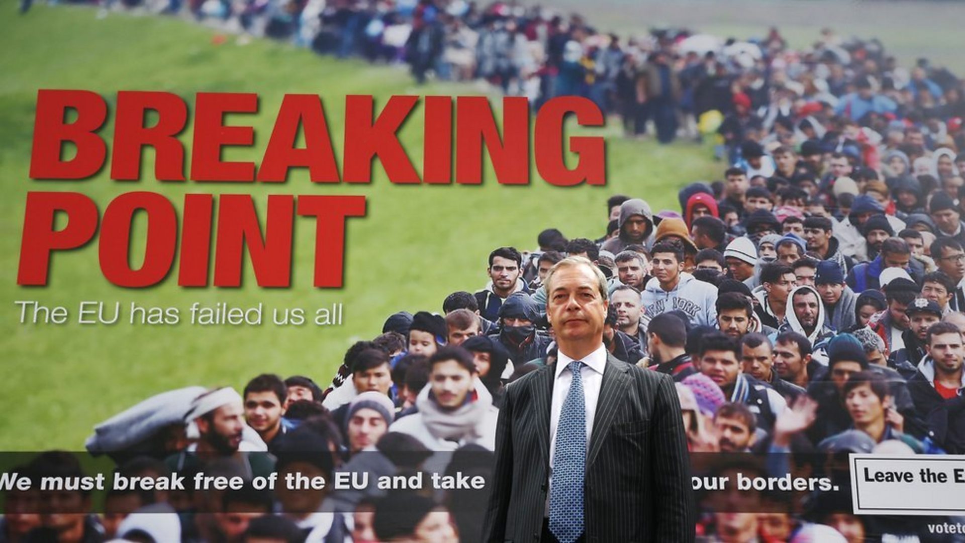 Ukip's infamous "breaking point" poster in 2016 (BBC)