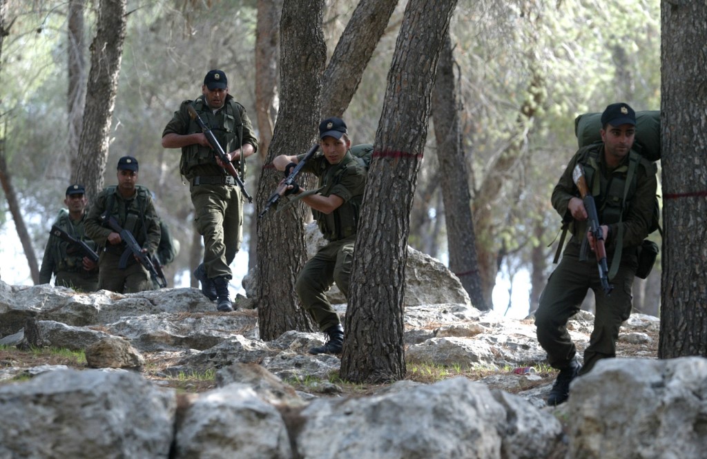 PA security forces take part in a training session in the West Bank town of Jenin in 2009 (AFP)