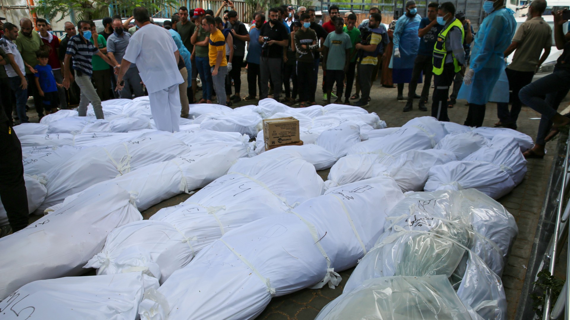 More than 2,000 Palestinians have been killed after Israel imposed a 'complete siege' on Gaza in retaliation to a deadly surprise attack by Palestinian fighters (MEE/Mohamed Hussein) 