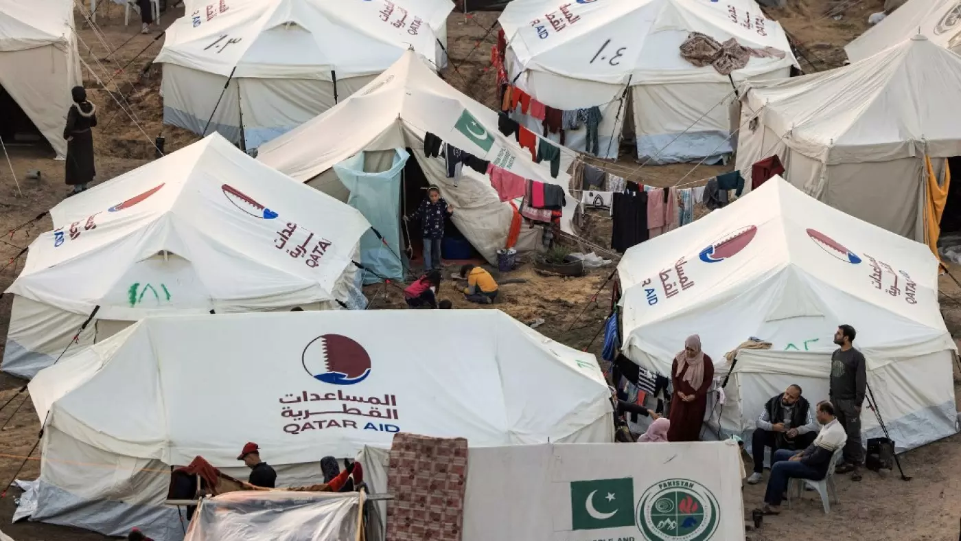 palestinian displacement tents rafah 