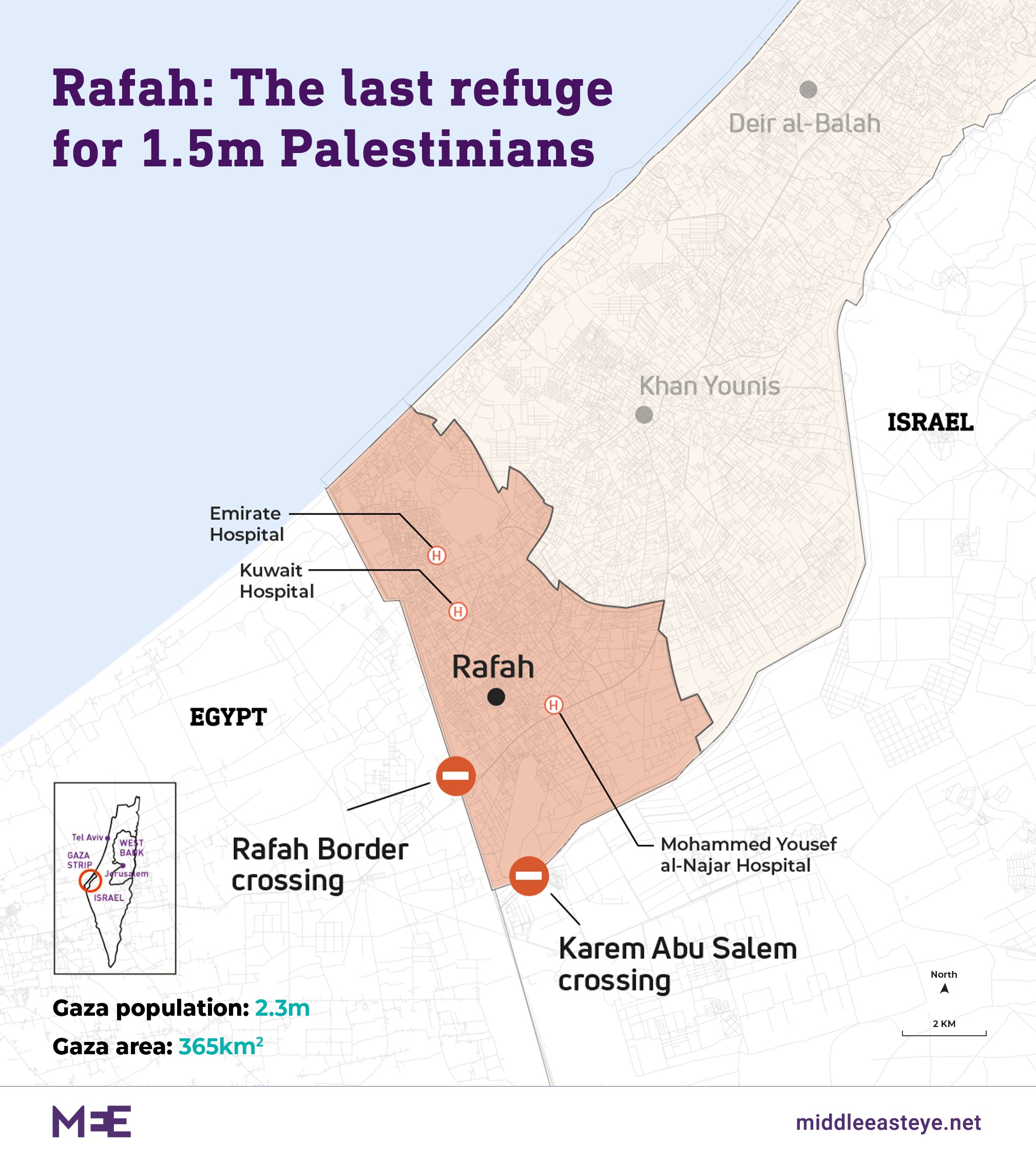 rafah gaza map
