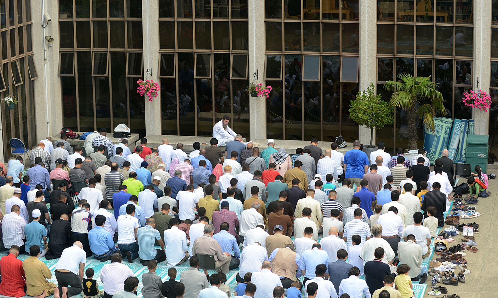 Pre-pandemic mosques were full during Ramadan and seen here for congregational Eid prayers (AFP)