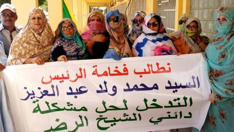 Residents of Taysir denounced the scheme carried out by Sheikh Rada in March, calling on President Mohamed Ould Abdelaziz to intervene (Screengrab)