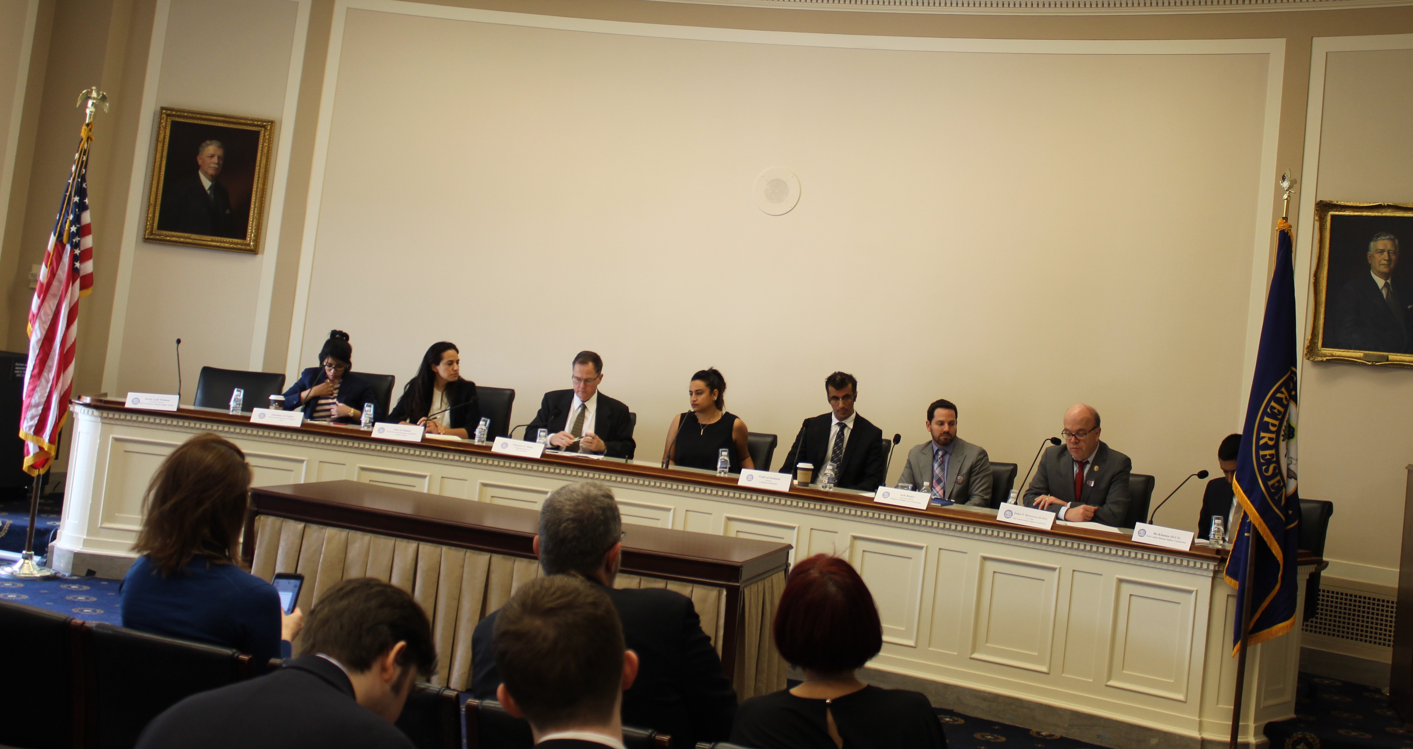 Activists at the hearing (MEE)