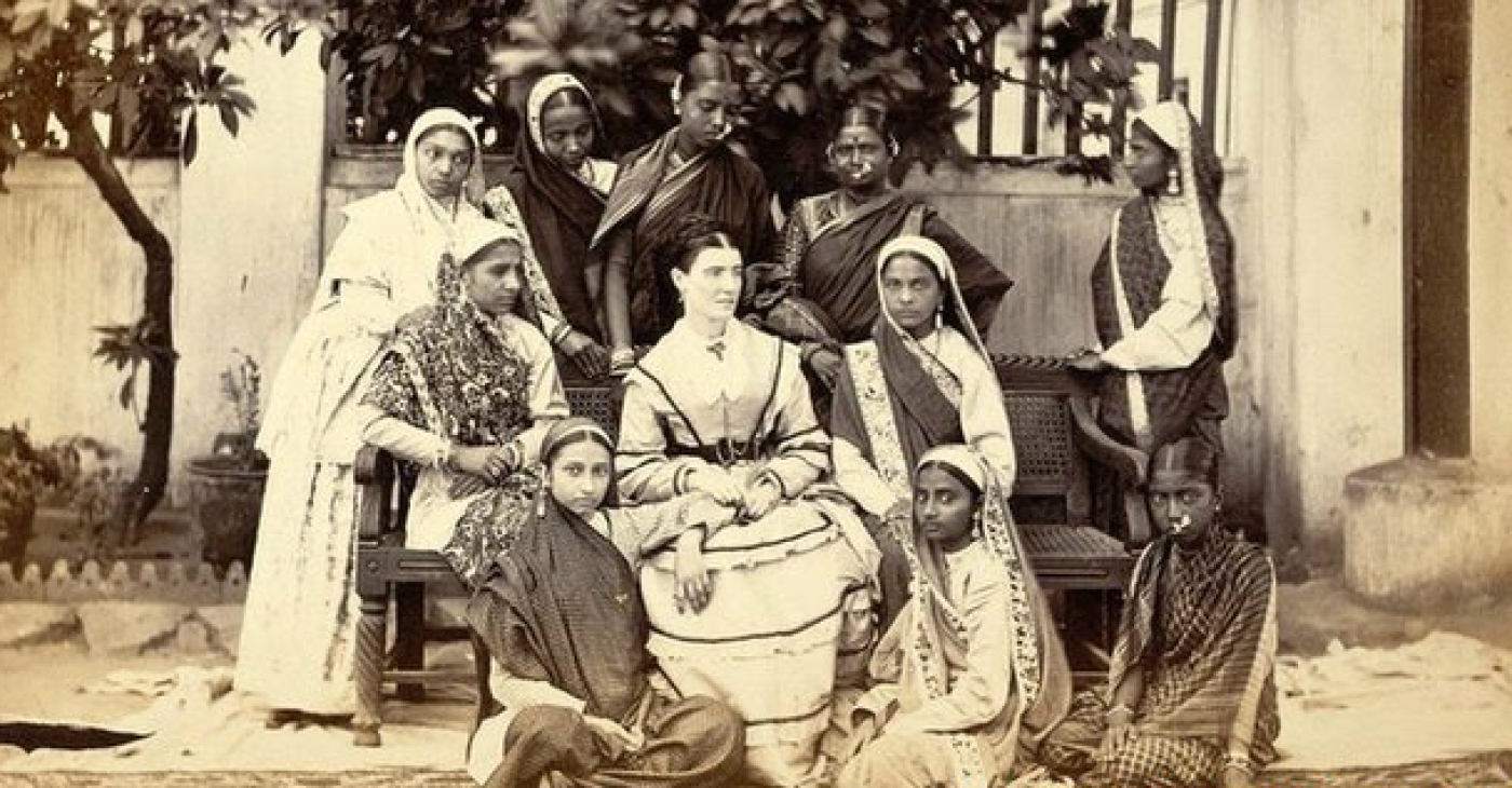  A 19th-century British colonial household in India (British Library)