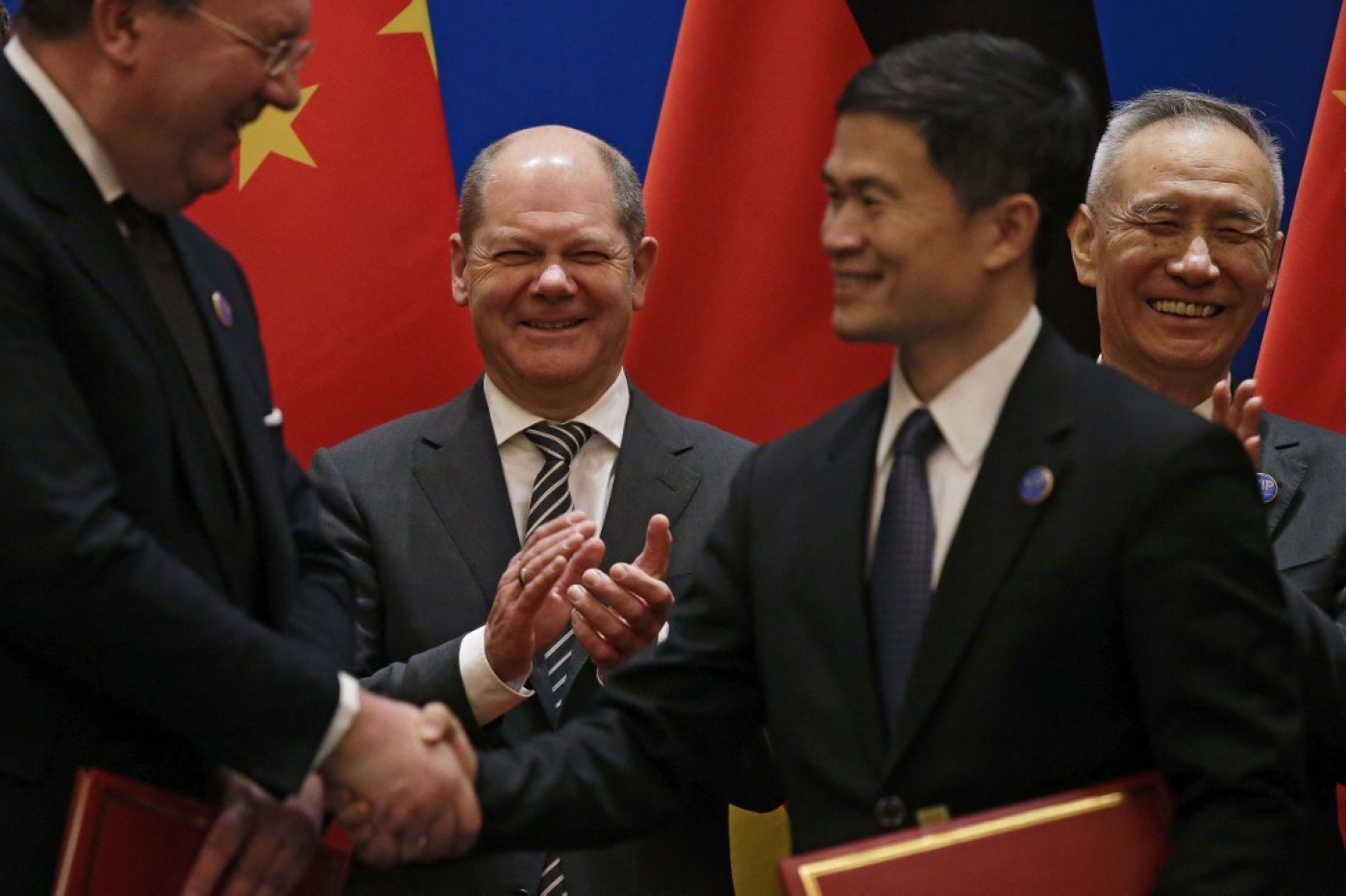 « Alors que la Chine défie l’Occident avec l’intégration eurasienne, le plus grand changement géopolitique de ce conflit n’est pas l’alignement de Kiev avec ses voisins, mais celui de Berlin » - Marco Carnelos (AFP/Andy Wong)