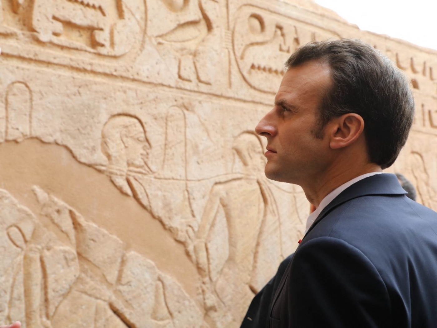 Emmanuel Macron en Égypte, le 27 janvier 2019 (AFP/Ludovic Maron)  