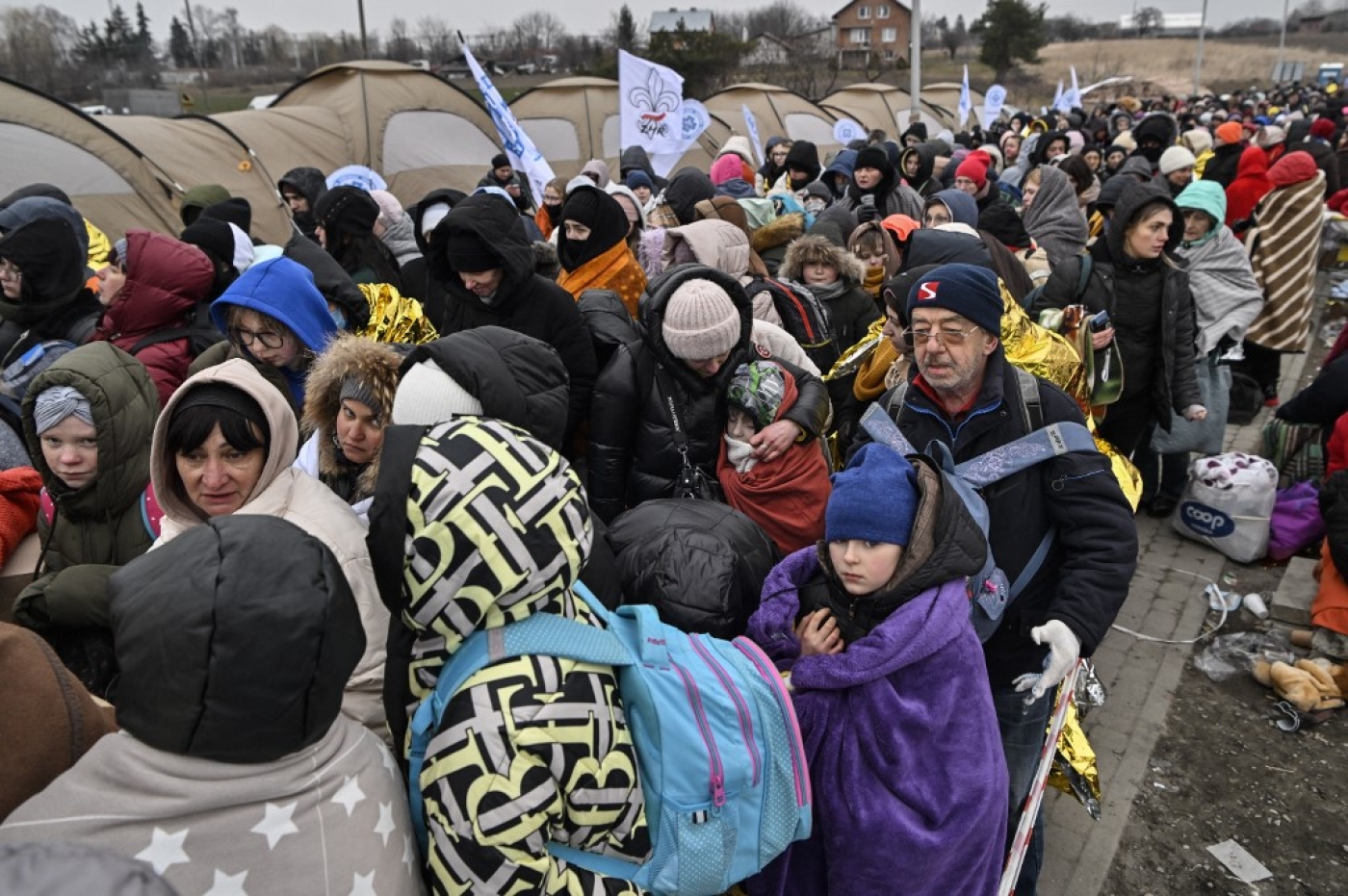 Les Algériens constitueraient 7,5 % des réfugiés de nationalité étrangère arrivés en France de-puis l’Ukraine, les plus nombreux (AFP/Louisa Gouliamaki) 