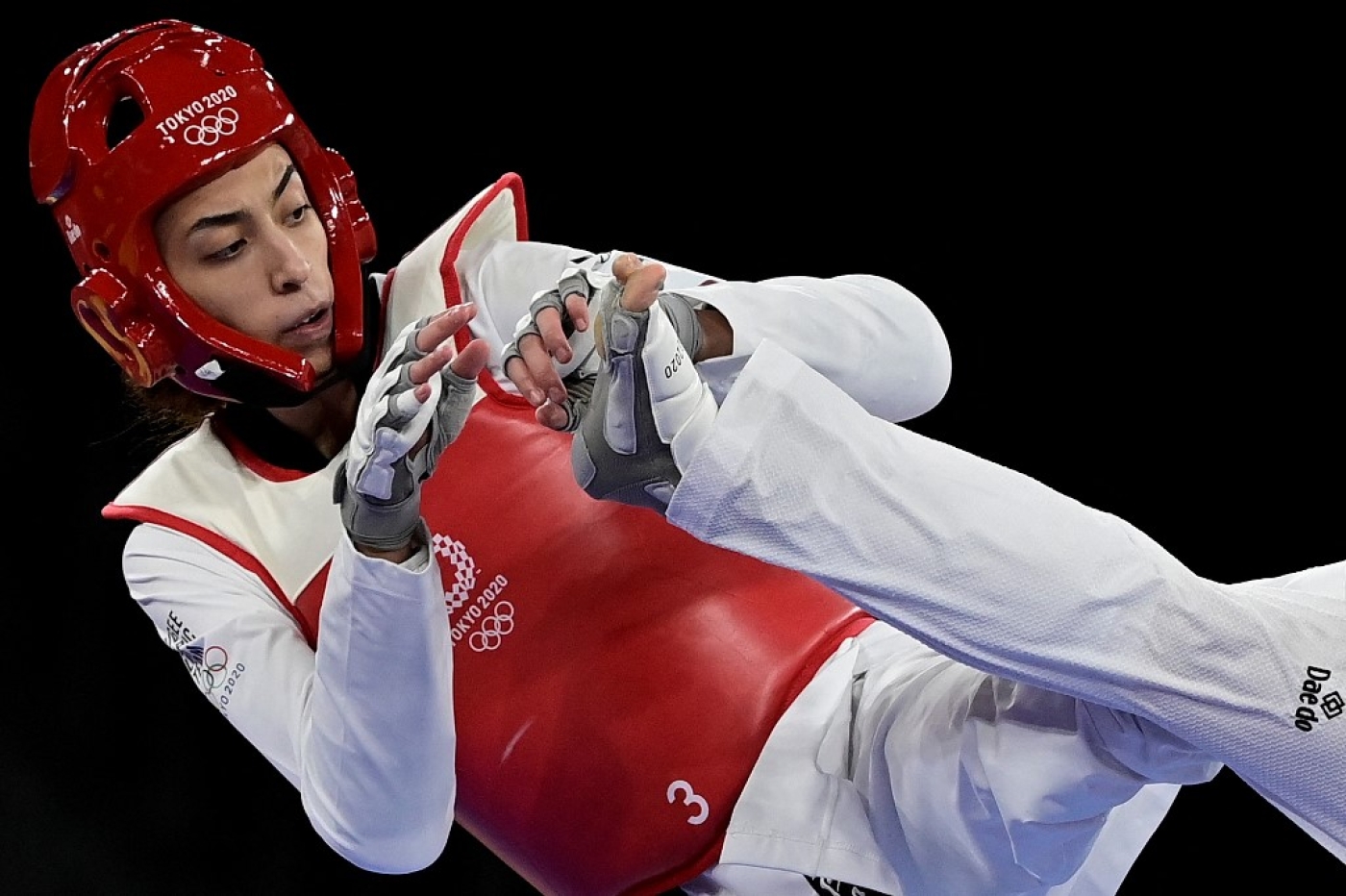 L’athlète iranienne de taekwondo Kimia Alizadeh a fait défection en 2020 (AFP)