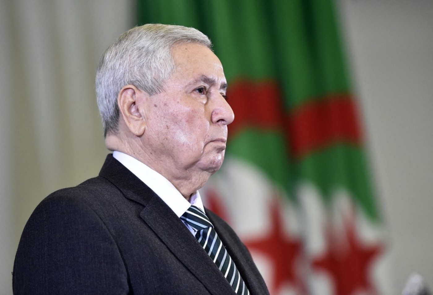 L’ex-président par intérim algérien, Abdelkader Bensalah, le 9 avril 2019 (AFP/Ryad Kramdi)