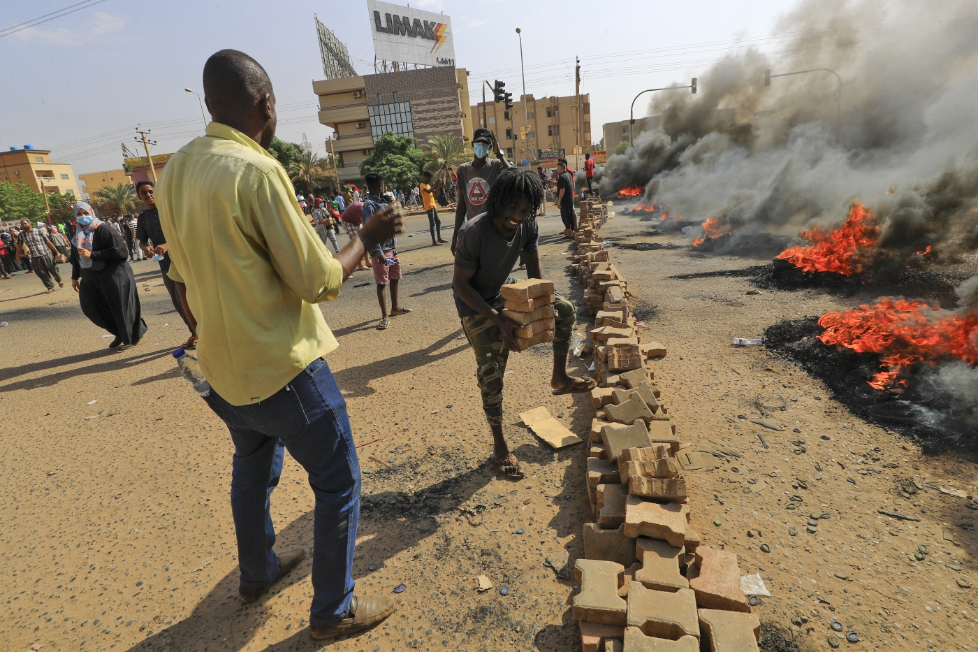 Sudanese protesters in Khartoum