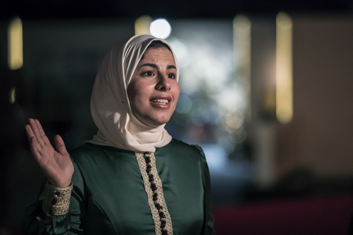 La réalisatrice tunisienne Fatma Riahi au Festival d’El-Gouna en Égypte (AFP/Khaled Desouki)