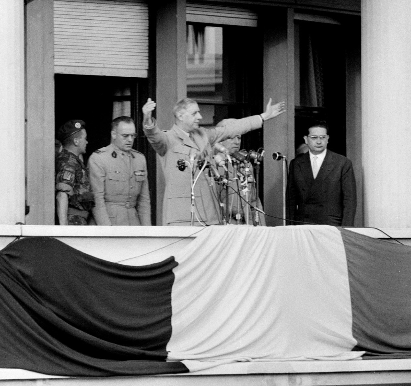 Le vœu du général de Gaulle en 1958 (sur cette photo, à Alger) : « Tous Français, de Dunkerque à Tamanrasset » (AFP)