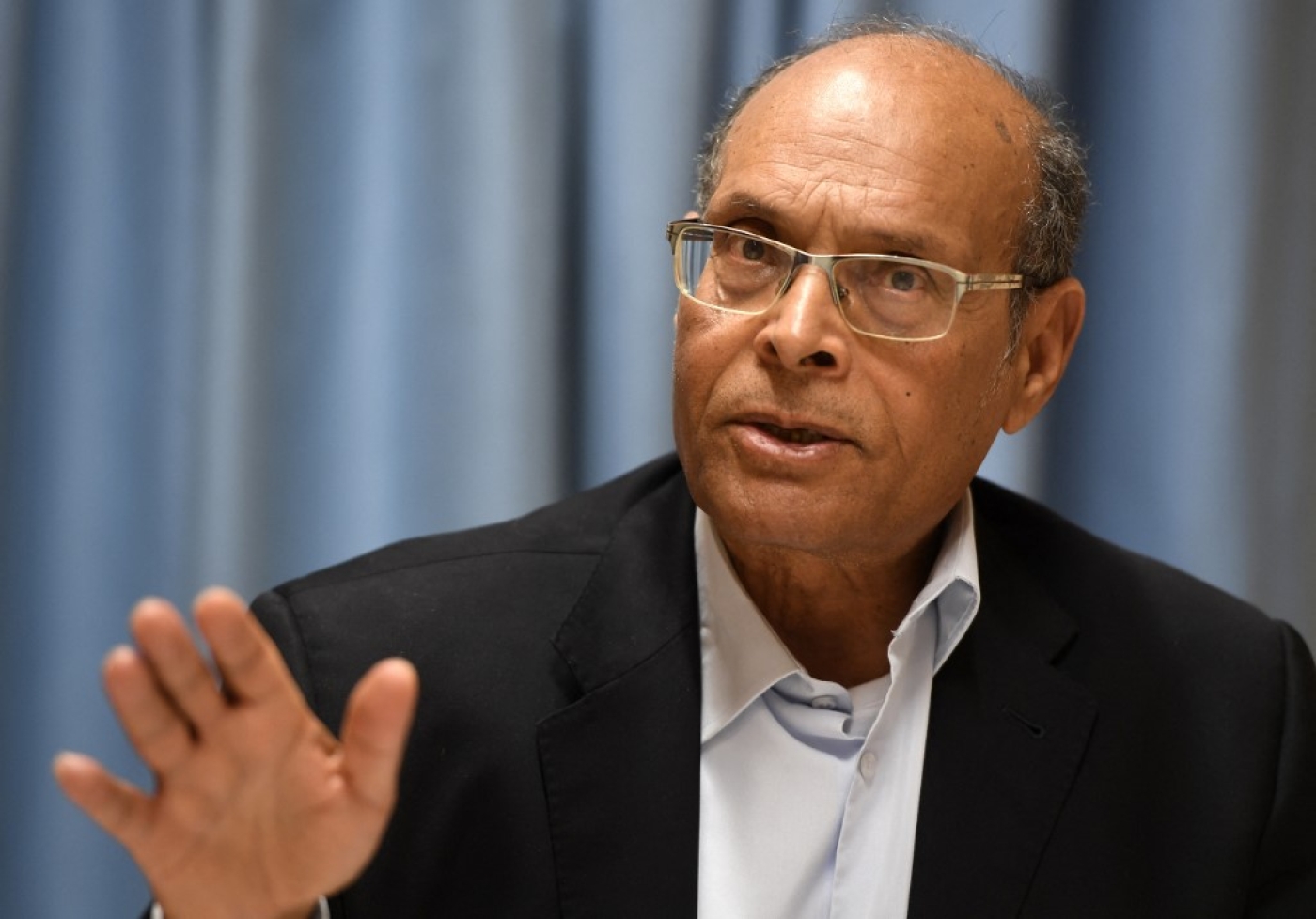 Moncef Marzouki s’est dit « fier » d’avoir provoqué l’annulation du sommet de la Francophonie prévu en novembre à Djerba (AFP/Philippe Desmazes)