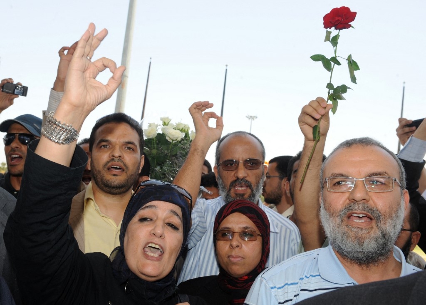 La porte-parole d’Al Adl Wal Ihsane Nadia Yassine pendant une manifestation, le 3 juin 2010 à Casablanca (AFP, Abdelhak Senna)