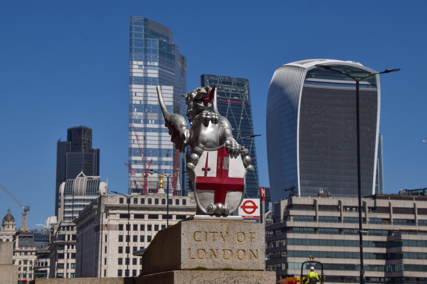 Une statue de dragon délimite la City de Londres, la place financière de la capitale britannique (Reuters)