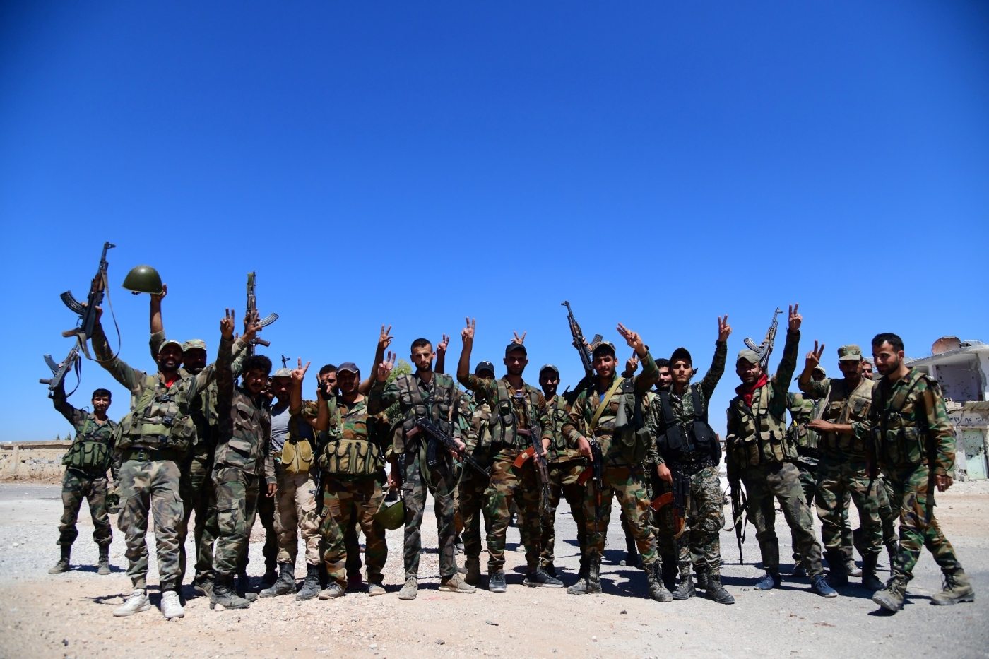 Les troupes syriennes déployées à Deraa al-Balad, en Syrie, le 8 septembre 2021 (Reuters)