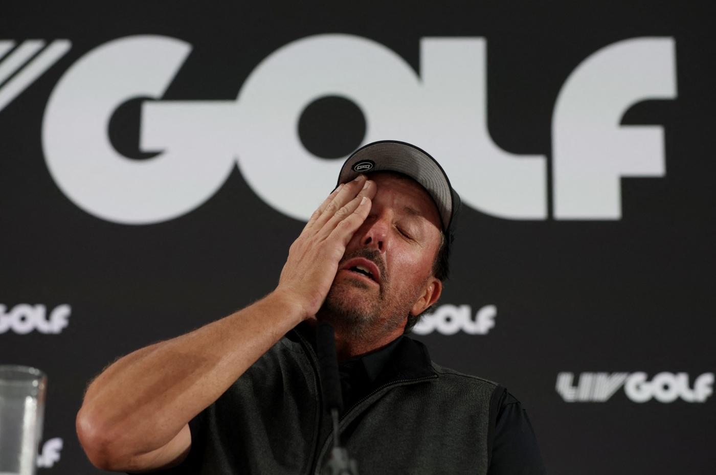 Phil Mickelson during a press conference at the Centurion Club, St Albans (Reuters)