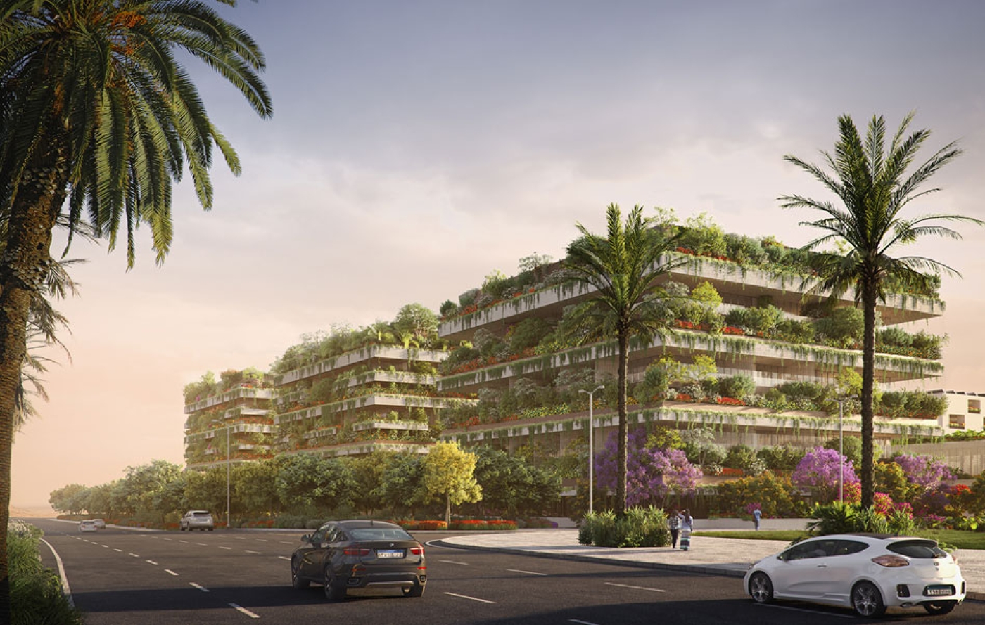 Le projet de forêt verticale comprend un hôtel et deux bâtiments résidentiels (capture d’écran/Misr Italia Properties)
