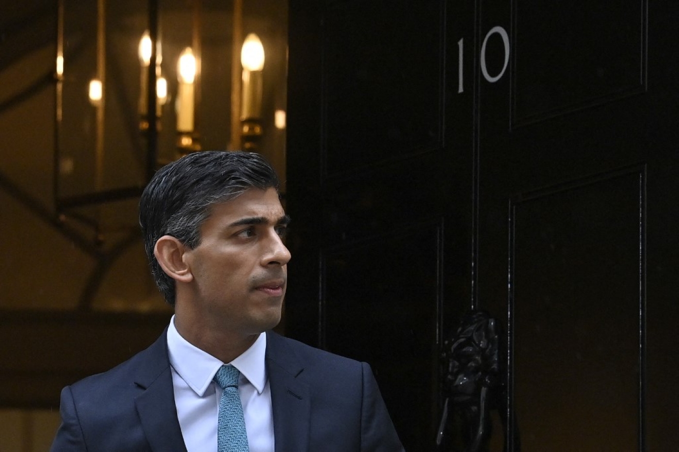 Britain's Prime Minister Rishi Sunak leaves 10 Downing Street in London on 26 October 2022, for the House of Commons to take part in his first prime minister's questions (AFP)