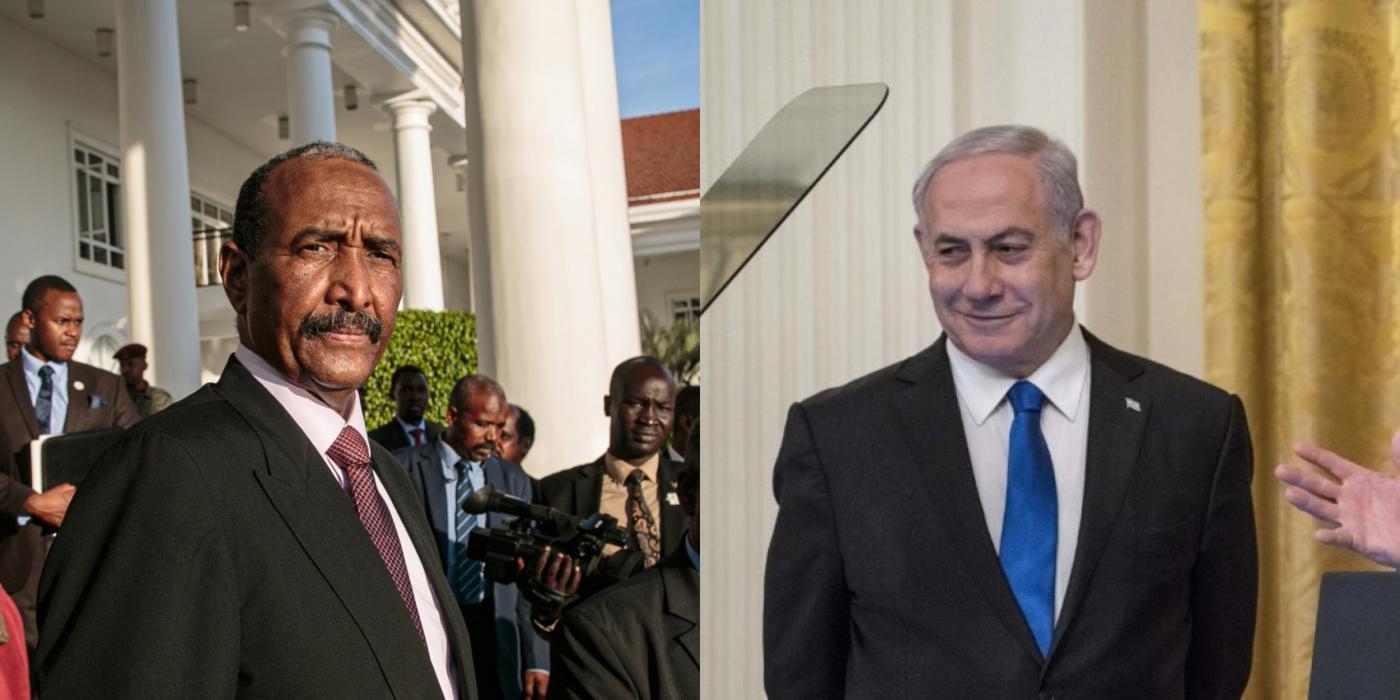 Le général soudanais Abdel Fattah al-Burhan, président du conseil de souveraineté, aurait rencontré le Premier ministre israélien Benyamin Netanyahou en Ouganda, le 3 février 2020 (AFP/photo d’archives)