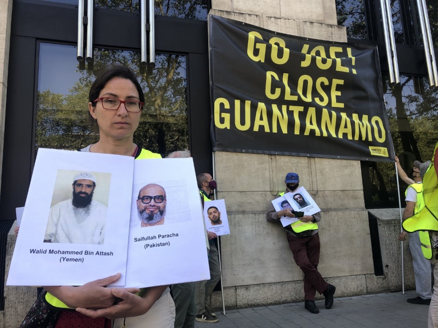 Amnesty International campaigners protest 