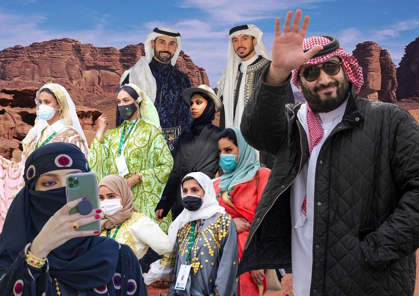 Activistes et militants critiquent l’entrée progressive de l’Arabie saoudite dans le monde de la mode (illustration : Mohamad Elasaar pour MEE)