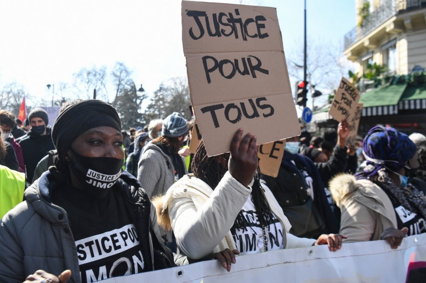 Manifestation contre le projet de loi « sécurité globale », les violences policières et le racisme, à Paris, le 20 mars 2021 (AFP/Alain Jocard)
