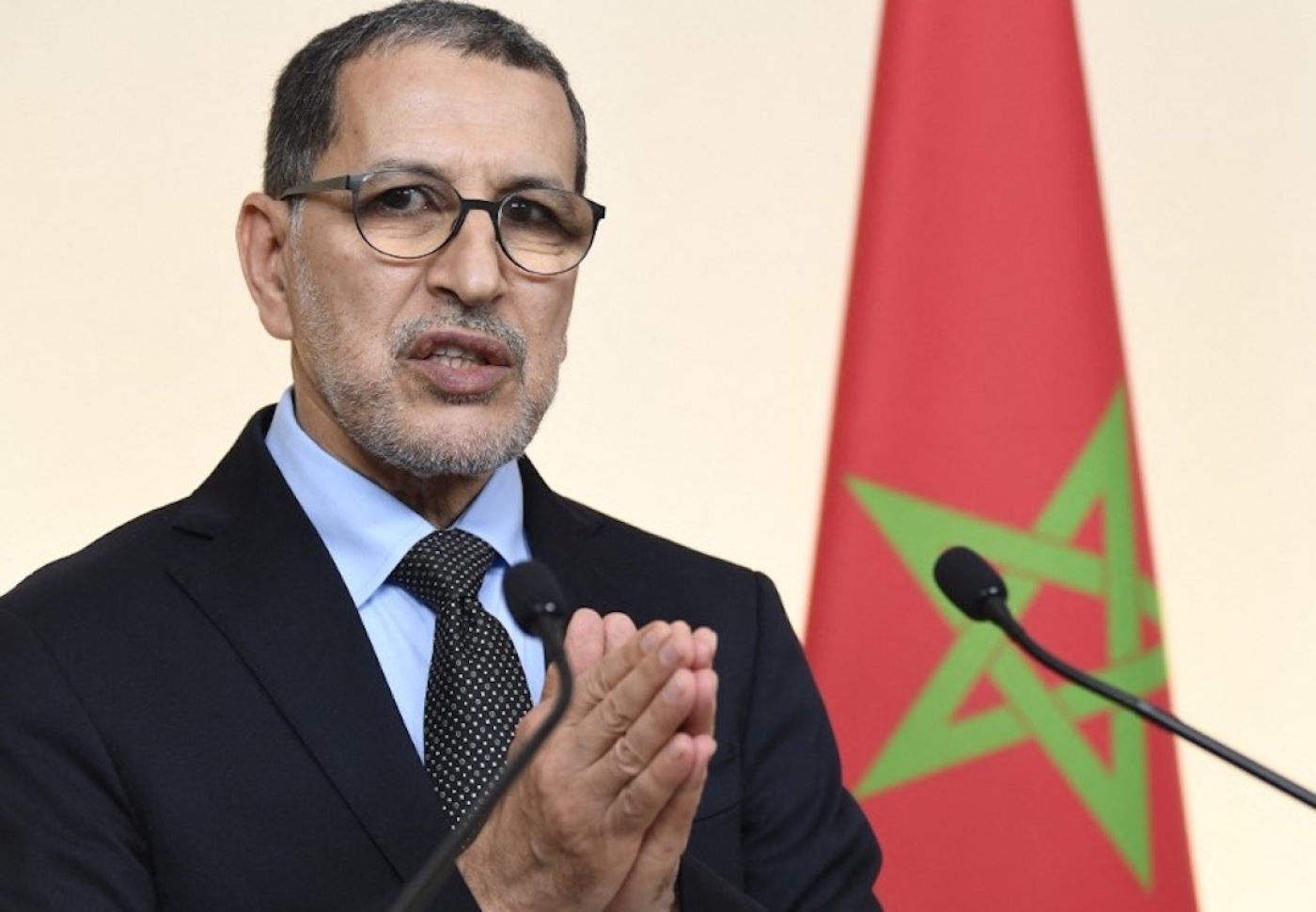 « Le Maroc se projette dans les intérêts supérieurs des peuples maghrébins en général, et particulièrement de ceux des peuples algérien et marocain », a défendu Saâdeddine el-Othmani (AFP/Bertrand Guay)