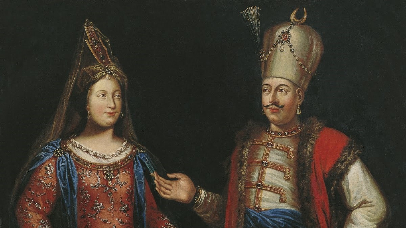 An unnamed Ottoman sultan is depicted alongside his chief consort (Wikimedia)