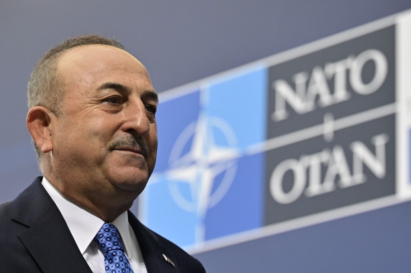 Turkish Foreign Minister Mevlut Cavusoglu arrives for an informal meeting of NATO Foreign Ministers on the conflict in Ukraine on May 14, 2022 in Berlin. 