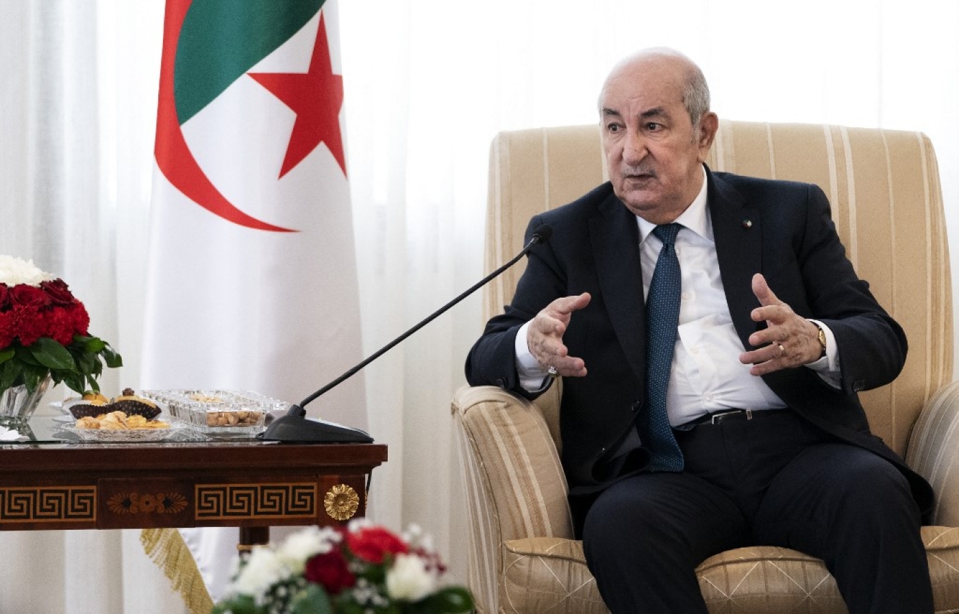  Le président algérien Abdelmadjid Tebboune a rencontré plusieurs chefs de partis cette semaine (AFP/Jacquelyn Martin) 