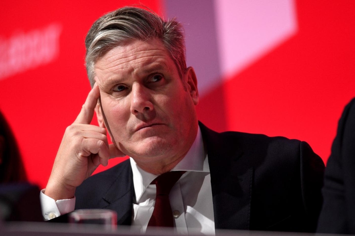 British Labour leader Keir Starmer is pictured at the party’s conference in Liverpool on 27 September 2022 (AFP)