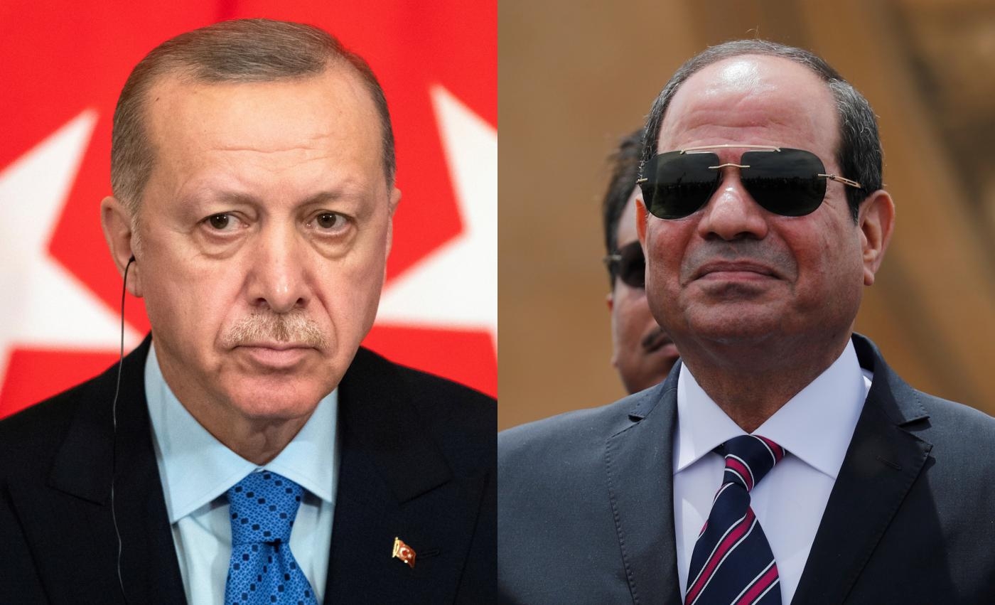 Le président turc Recep Tayyip Erdoğan et le président égyptien Abdel Fattah al-Sissi (Reuters)
