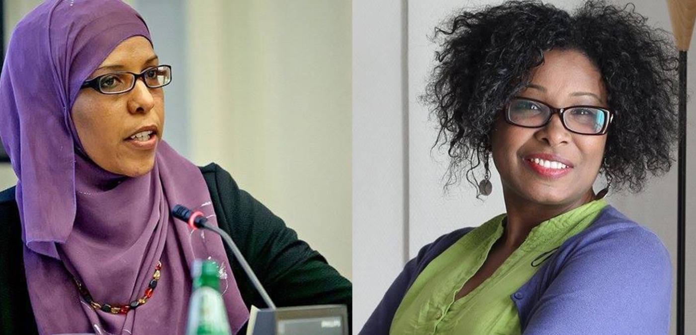 De gauche à droite, Huda Mzioudet et Maha Abdelhamid, deux fondatrices du mouvement "Voix des femmes tunisiennes noires"