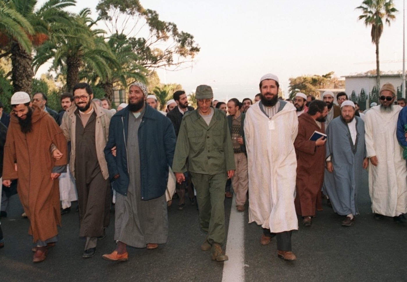 Manifestation du Front islamique du salut (FIS), le 18 janvier 1991 à Alger (AFP/Abdelhak Senna)