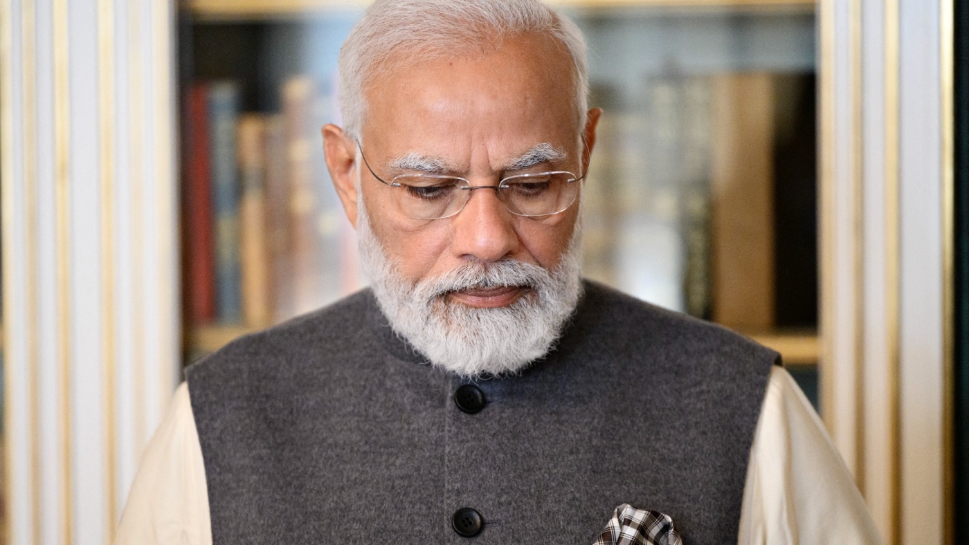 India's Prime Minister Narendra Modi is pictured prior to meetings with the five Nordic Countries at Christiansborg Castle on 4 May, 2022 AFP)