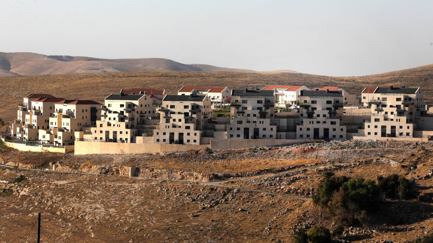 Residential houses are picture in the Maale Adumim settlement in the West Bank east of Jerusalem, on 1 July 2020.