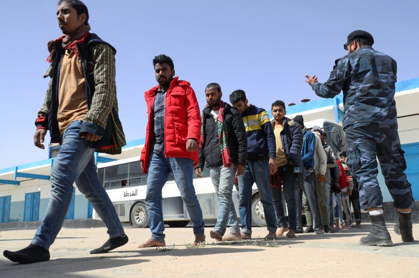 Migrants detained in Libya