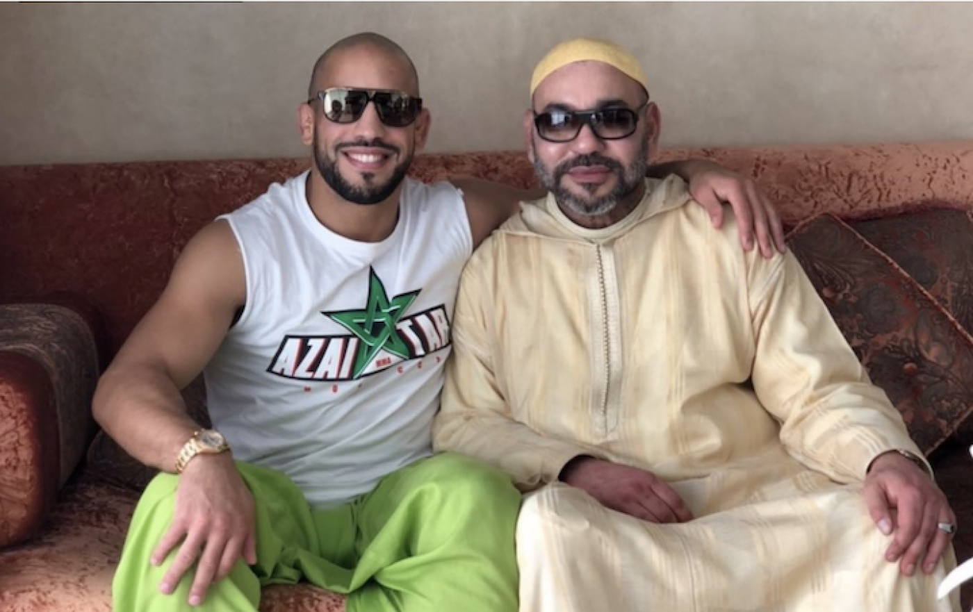 Le boxeur Abu Bakr Azaitar affiche souvent sa proximité avec le souverain marocain sur les réseaux sociaux (Instagram/abuazaitar)