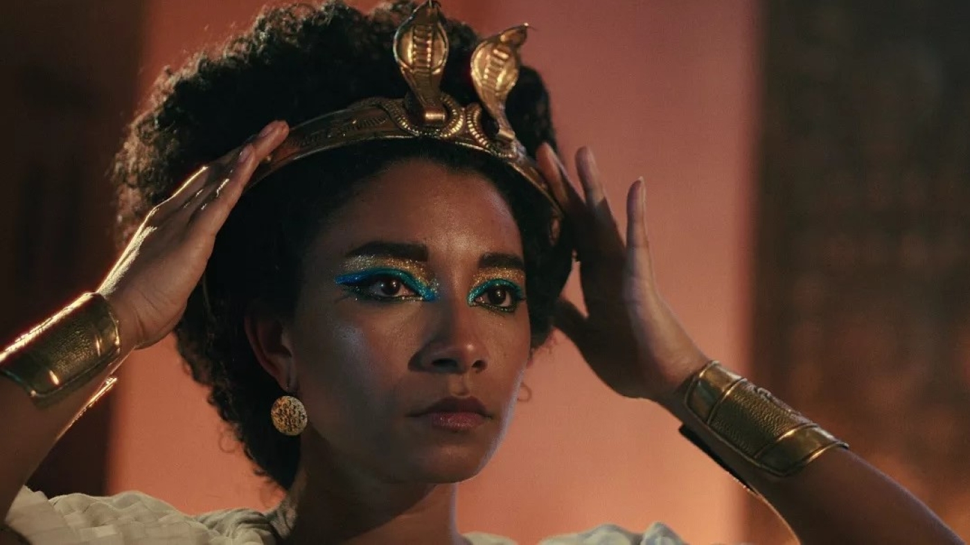 The documentary drama 'Queen Cleopatra' stars Adele James in the titular role (Netflix)