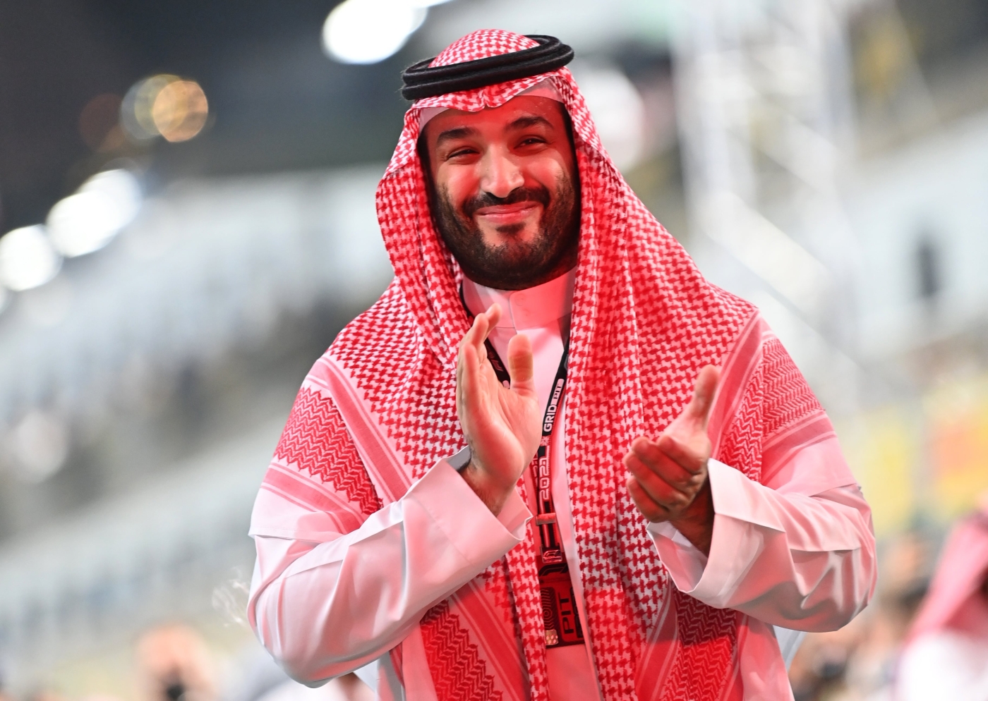 Saudi Crown Prince Mohammed bin Salman is seen before the Formula One F1- Saudi Arabian Grand Prix in Jeddah on 5 December 2021. (Reuters) 
