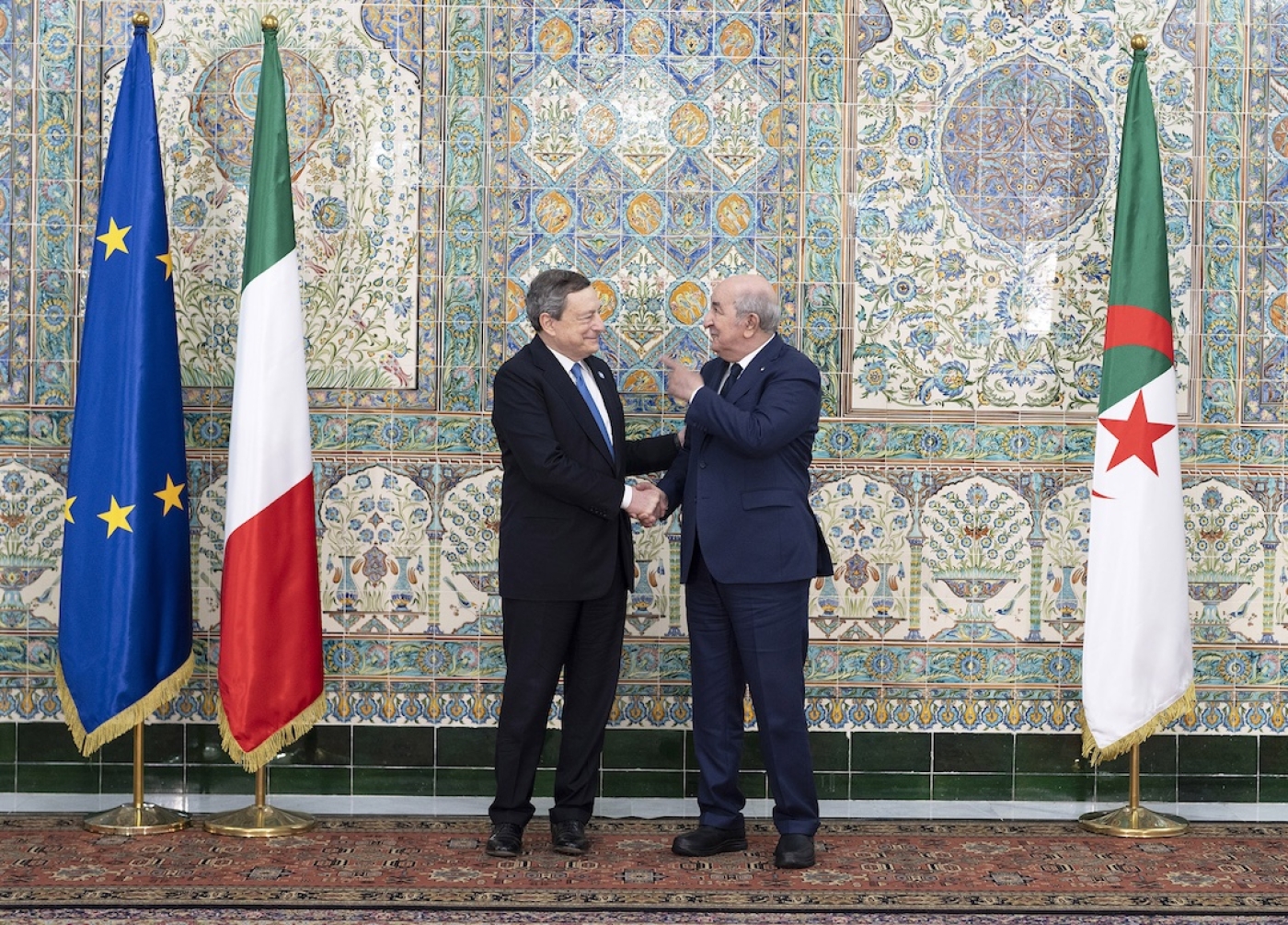 En 2020, le volume global des échanges commerciaux entre Alger et Rome a atteint près de 6 milliards de dollars (Présidence algérienne)