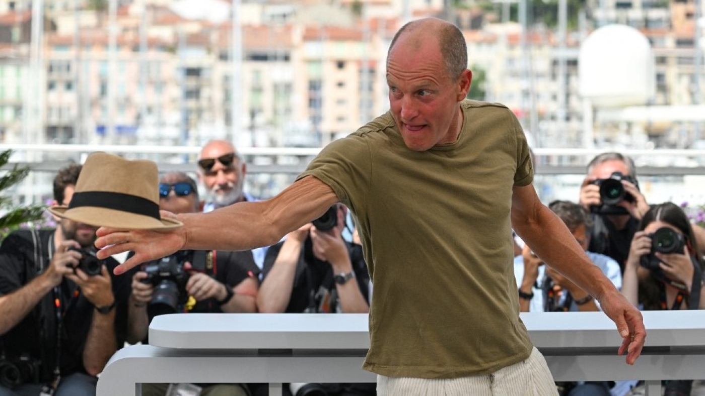 Triangle of Sadness actor Woody Harrelson is pictured at the Cannes Film Festival on 22 May 2022 (AFP)