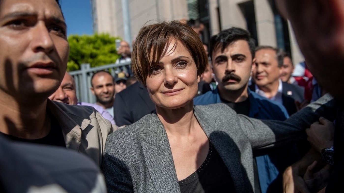 Turkey's top court on Thursday upheld a prison sentence for Canan Kaftancioglu, head of the Istanbul branch of Turkey's main opposition party CHP, seen here on 6 September, 2019 (AFP)