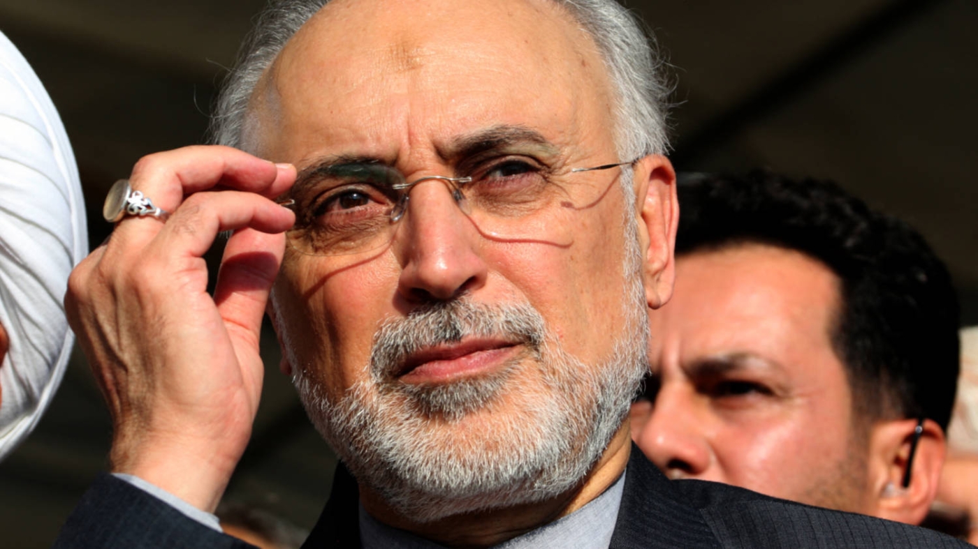 Ali Akbar Salehi attends a ceremony at the Bushehr nuclear power plant in November 2019