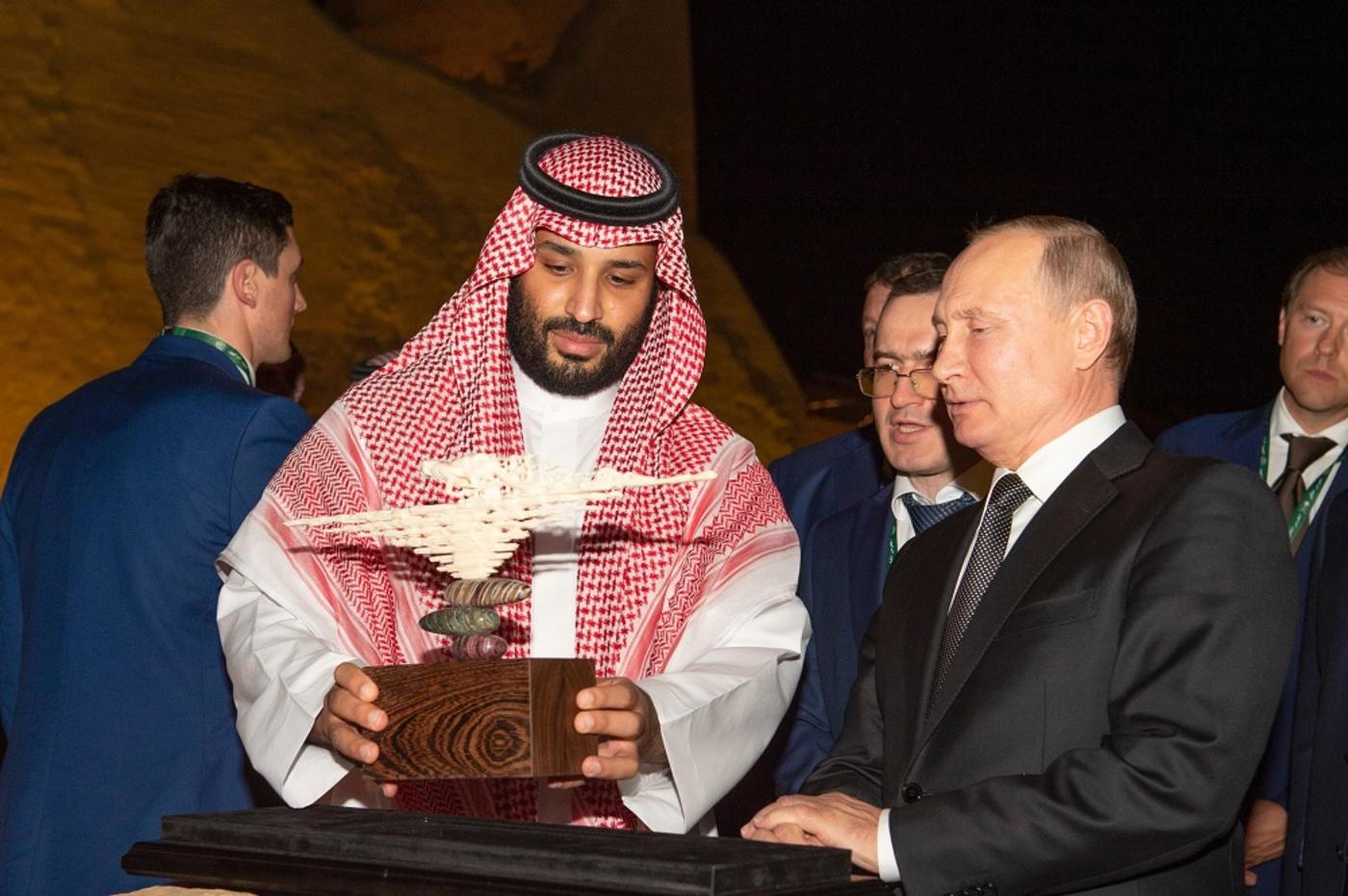 Mohammed bin Salman and Vladimir Putin